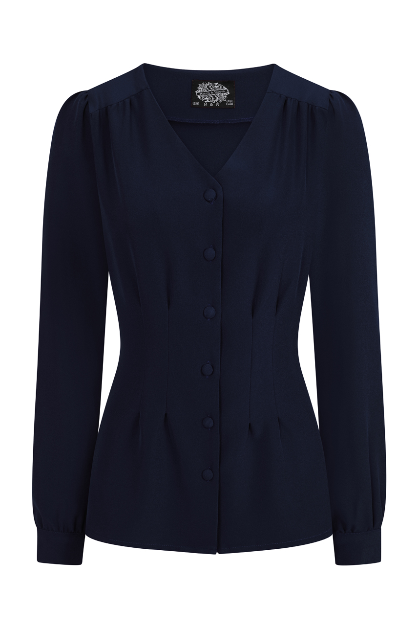 Nadine Blouse in Navy